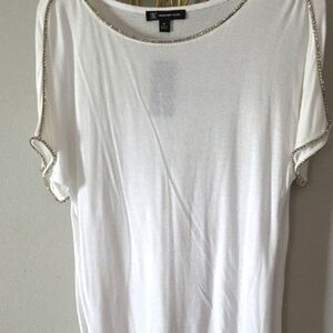 White Embellished Women's Top